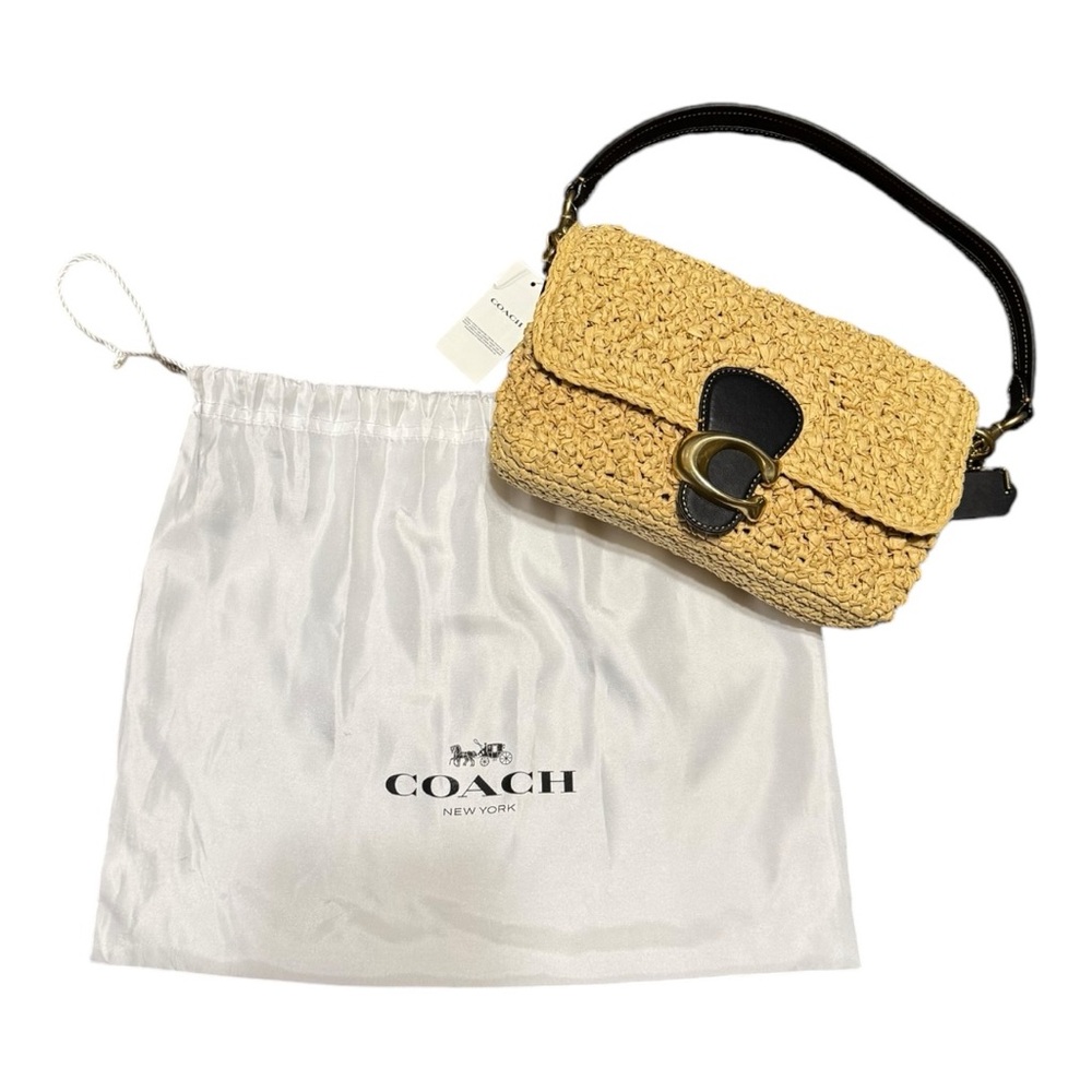 Coach Soft Tabby Straw Shoulder Bag